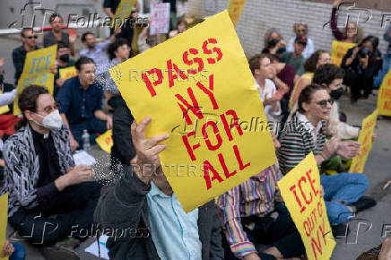 Protest against Immigration and Customs Enforcement (ICE) at U.S. Immigration Court in New York City