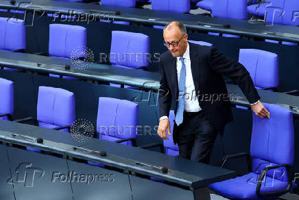 Friedrich Merz of the Christian Democratic Union (CDU) is sworn in as the new German Chancellor, in Berlin
