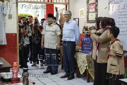 Microsoft co-founder and former CEO Bill Gates visits in Jakarta