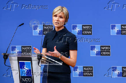 NATO Secretary General Rutte holds joint presser with Iceland's Prime Minister Frostadottir, in Brussels