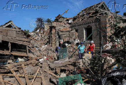 Aftermath of Russian missile and drone attack in Kramatorsk