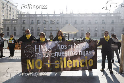 Manifestación frente al Palacio de La Moneda