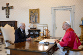 Pope Leo XIV meets Italian President Sergio Mattarella at the Vatican