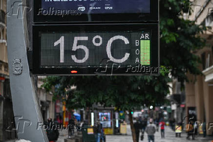 Baixas temperaturas no centro de São Paulo