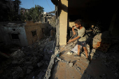 Aftermath of an Israeli air strike in Gaza City