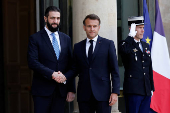 French President Macron meets Syria's President Ahmed al-Sharaa in Paris