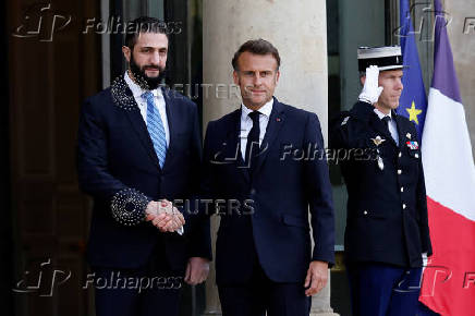 French President Macron meets Syria's President Ahmed al-Sharaa in Paris