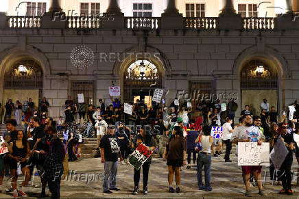 Protest against federal immigration sweeps, in San Antonio