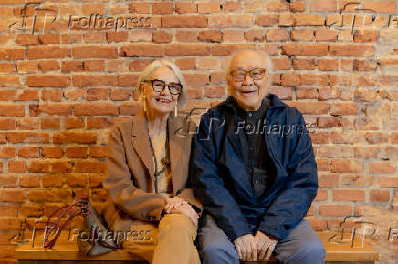 O casal Marcy Junqueira e Ricardo Ohtake