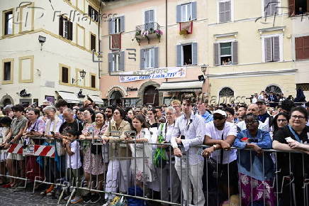 Pope Leo XIV leads Angelus prayer at Castel Gandolfo