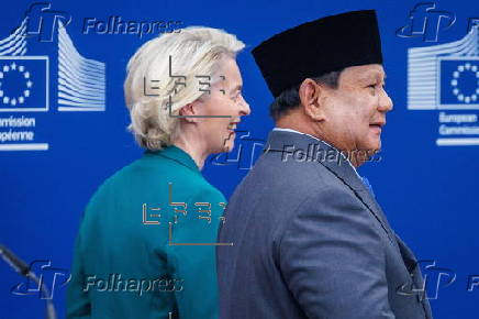 Indonesian President Subianto meets EU Commission President von der Leyen in Brussels