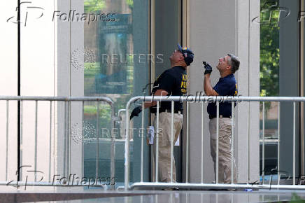 Aftermath of a deadly mass shooting in Manhattan, in New York City