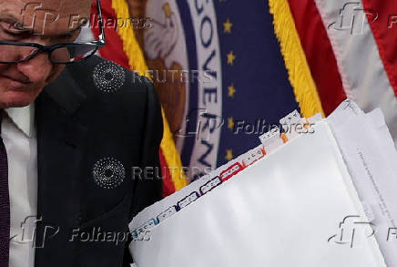 U.S. Federal Reserve Chair Jerome Powell holds a press conference, in Washington