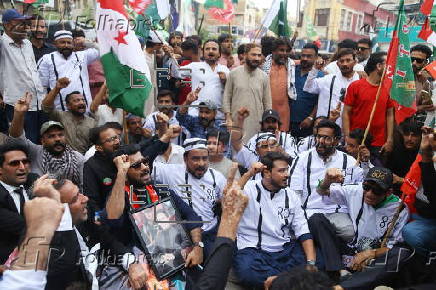 PTI party protest rally on second anniversary of Imran Khan's arrest
