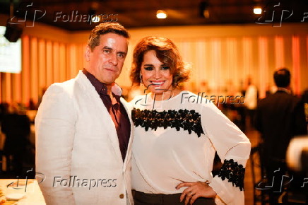 Fernando Vieira e Suzy Rego no jantar beneficente da Santa Fé
