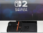 The Nintendo Switch 2 gaming device is pictured at a media event in Tokyo