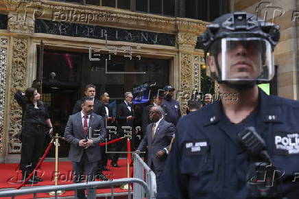People protest outside fundraiser for the Manhattan Institute at Cipriani 42nd Street