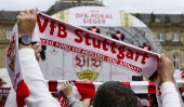 DFB Cup celebration of VfB Stuttgart in Stuttgart