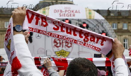 DFB Cup celebration of VfB Stuttgart in Stuttgart