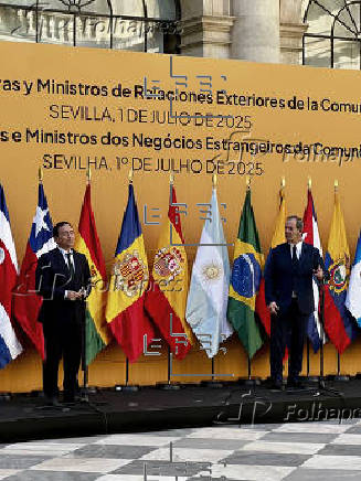 Albares y Allamand atienden a medios antes de la primera reunión extraordinaria de minsitros de Relaciones Exteriores de la Comunidad Iberoamericana