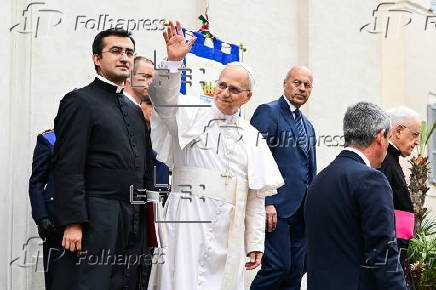 Pope Leo XIV leads Angelus prayer at Castel Gandolfo