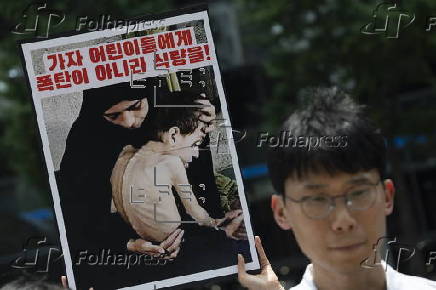 Protest in Seoul in support of the Palestinian people