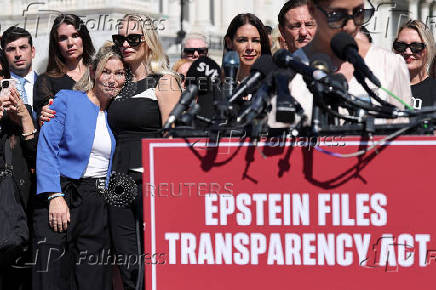 Members of U.S. Congress and Epstein victims hold press conference in Washington