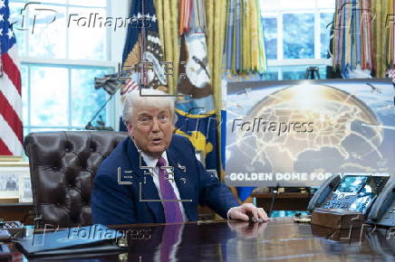 US President Trump speaks about Golden Dome missile defense shield