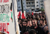 Protesters rally in Athens demanding 'Food for Gaza', amid the ongoing conflict between Israel and Hamas