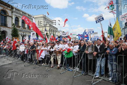 Rally for Polish presidential candidate Rafal Trzaskowski