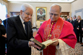 Pope Leo XIV meets Italian President Sergio Mattarella at the Vatican