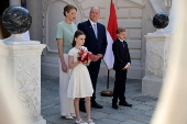 French President Macron visits Monaco