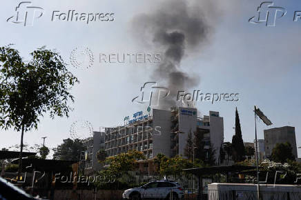 Aftermath of a strike from Iran on Israel, in Be'er Sheva