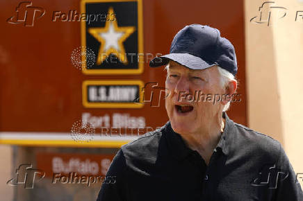 U.S. Senator John Cornyn (R-TX) walks after he visited an ICE detention facility, being built to house migrants, at Fort Bliss in El Paso