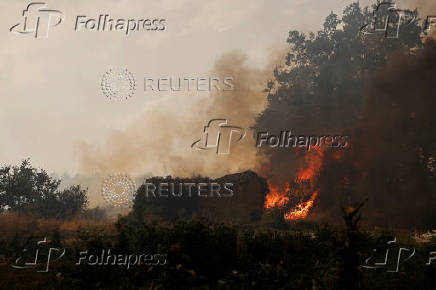 FILE PHOTO: Wildfire in Congosta