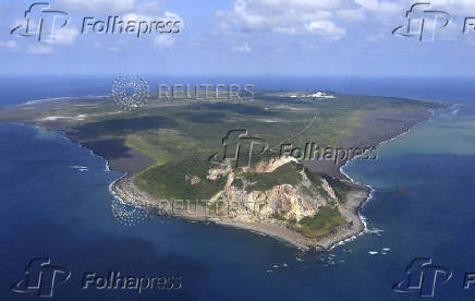 General view shows the island of Iwo Jima, which is now officially called Iwo To in Japan