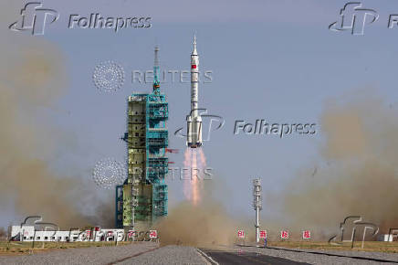 Long March-2F rocket carrying the Shenzhou-20 spacecraft takes off from the Jiuquan Satellite Launch Center
