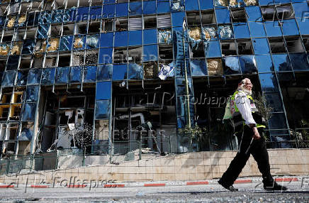 Aftermath of a missile strike from Iran on Israel, in Ramat Gan