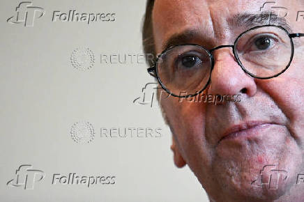German Defence Minister Boris Pistorius gives a statement at the Reichstag building, in Berlin