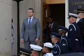 U.S. Defense Secretary Pete Hegseth meets Bahrain's Crown Prince and Prime Minister Salman bin Hamad Al Khalifa in Washington