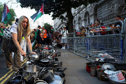 Pro-Palestinian protest outside Downing Street in London