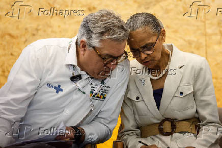 Ministros Alexandre Padilha e Marina Silva na Conferência Global de Clima e Saúde