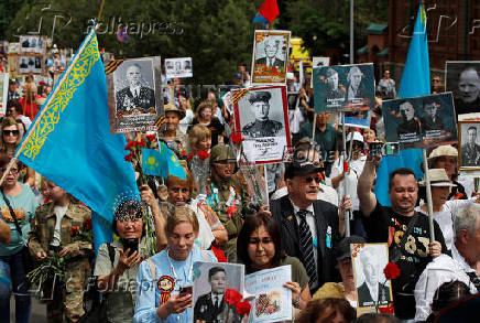 Immortal Regiment march marking anniversary of victory over Nazi Germany in WW2 in Almaty