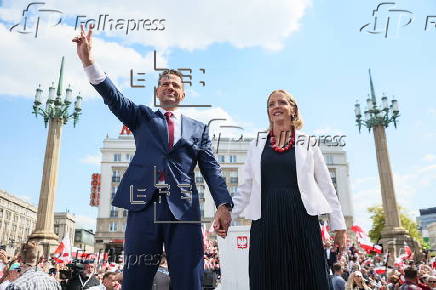 Rally for Polish presidential candidate Rafal Trzaskowski