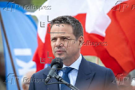 Presidential candidate Rafal Trzaskowskis campaigns in in Wloclawek