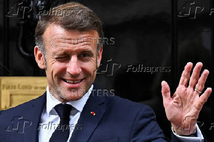 French President Macron visits Britain