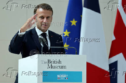 French President Macron visits Britain