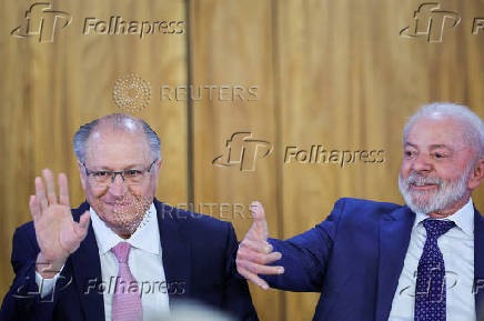 Ceremony to sign provisional measure to mitigate the economic impact due to U.S. President Trump's decision to raise import tariffs, in Brasilia