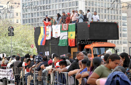 Protesto de Ambulantes em frente à Prefeitura de São Paulo