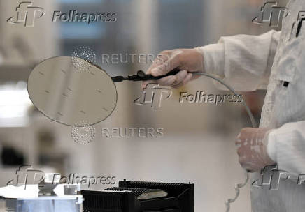 FILE PHOTO: Production line of Dutch semiconductor company Nexperia, in Hamburg